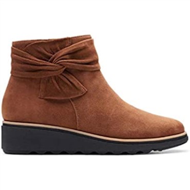 Botines De Mujer Sharon Salon En Ante Tostado Oscuro Clarks