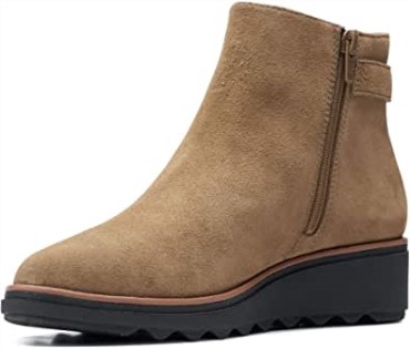 Botín Mujer Sharon Spring Clarks Taupe Suede