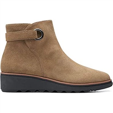 Botín Mujer Sharon Spring Clarks Taupe Suede