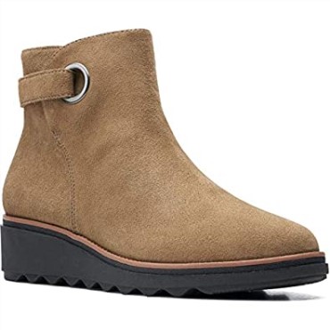 Botín Mujer Sharon Spring Clarks Taupe Suede