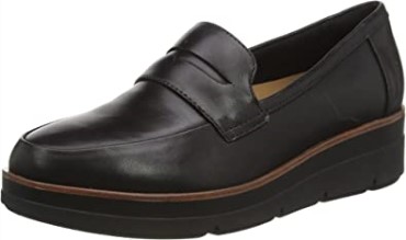 Mule Clarks Mujer Shaylstep Cuero Negro