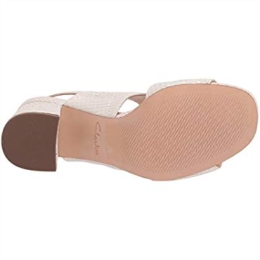 Sandalia De Mujer Con Tacón Tirante 55 Transparente Serpiente Blanca Clarks