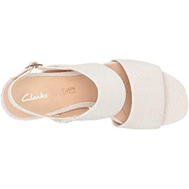Sandalia De Mujer Con Tacón Tirante 55 Transparente Serpiente Blanca Clarks