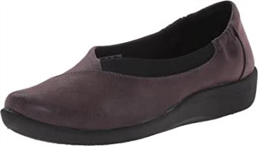 Sillian Jetay Flat Mujer Clarks Violeta Gris Nobuk Sintético