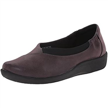 Sillian Jetay Flat Mujer Clarks Violeta Gris Nobuk Sintético
