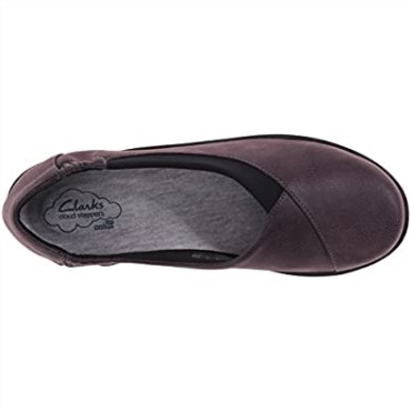 Sillian Jetay Flat Mujer Clarks Violeta Gris Nobuk Sintético