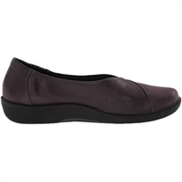 Sillian Jetay Flat Mujer Clarks Violeta Gris Nobuk Sintético