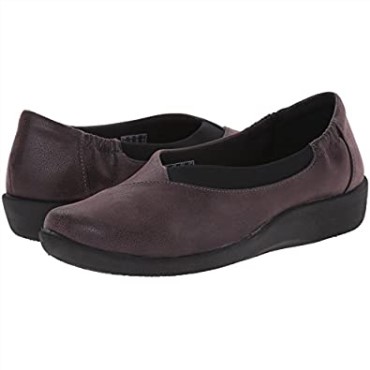 Sillian Jetay Flat Mujer Clarks Violeta Gris Nobuk Sintético