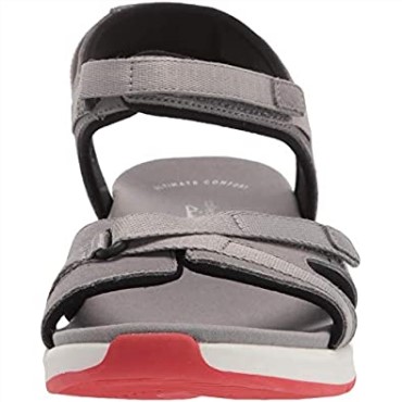 Sandalia Plana Mujer Solan Drift Clarks Piel Gamuza Gris