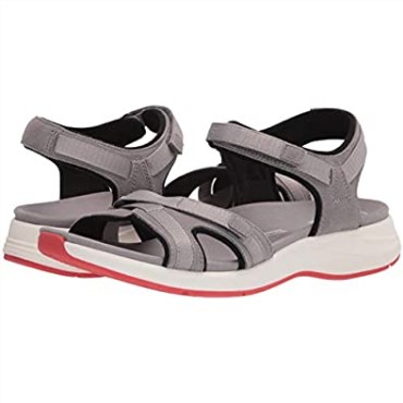 Sandalia Plana Mujer Solan Drift Clarks Piel Gamuza Gris