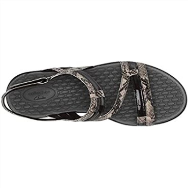 Sandalia Mujer Sonar Pioneer Clarks Taupe Serpiente Sintético Combi