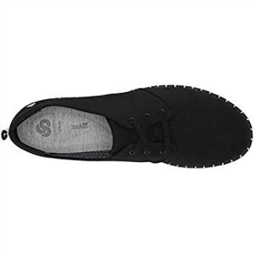 Zapatillas De Mujer Step G Low Lace Lona Negra Clarks