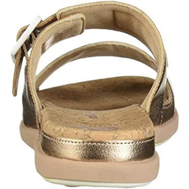 Sandalia Mujer Step June Tide Clarks Oro Rosa Sintético