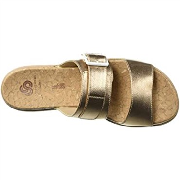 Sandalia Mujer Step June Tide Clarks Oro Rosa Sintético