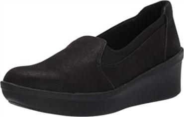Step Rose Moon Plataforma De Mujer Clarks Textil Negro