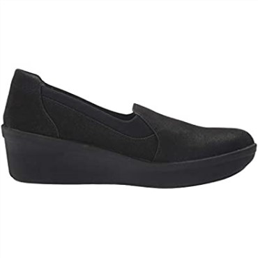 Step Rose Moon Plataforma De Mujer Clarks Textil Negro
