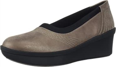 Plataforma De Mujer Step Rose Sky Clarks Peltre Textil