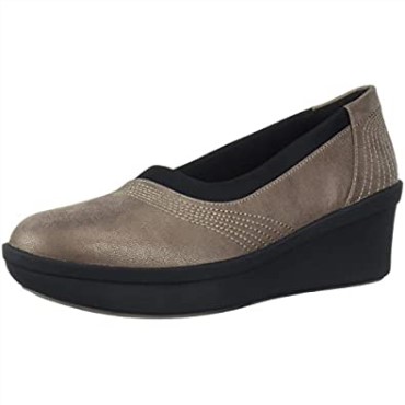 Plataforma De Mujer Step Rose Sky Clarks Peltre Textil