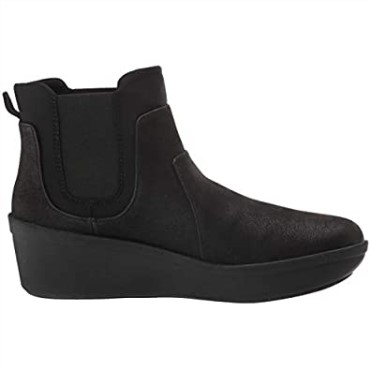 Botas Chelsea Mujer Step Rose Sun Negro Textil Clarks