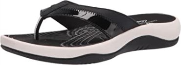 Chancletas Sunmaze Surf Mujer Clarks Charol Sintético Negro
