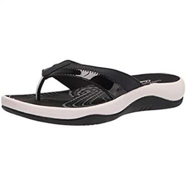 Chancletas Sunmaze Surf Mujer Clarks Charol Sintético Negro