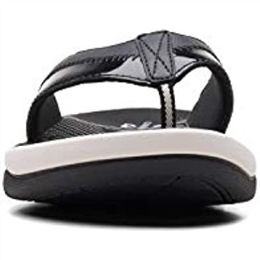 Chancletas Sunmaze Surf Mujer Clarks Charol Sintético Negro