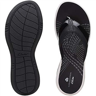 Chancletas Sunmaze Surf Mujer Clarks Charol Sintético Negro