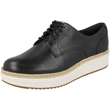 Teadale Mujer Rhea Oxford Clarks Rhea Cuero Negro