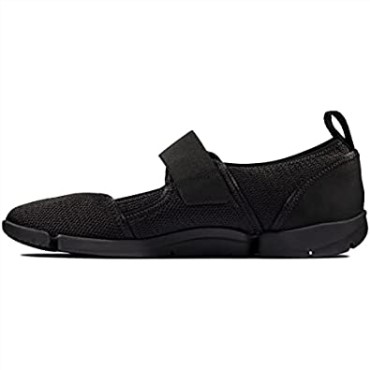 Zapatillas Sin Cordones Mujer Tri Amelia Bar Clarks Beige Malla Negra Malla Negra