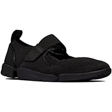 Zapatillas Sin Cordones Mujer Tri Amelia Bar Clarks Beige Malla Negra Malla Negra