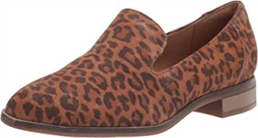 Mocasín Mujer Trish Driving Style Clarks Estampado Leopardo Marrón Oscuro