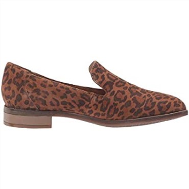 Mocasín Mujer Trish Driving Style Clarks Estampado Leopardo Marrón Oscuro