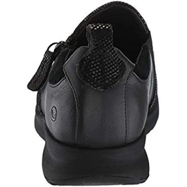 Sneaker Un Adorn Zip Mujer Clarks Cuero Negro Ante Combi