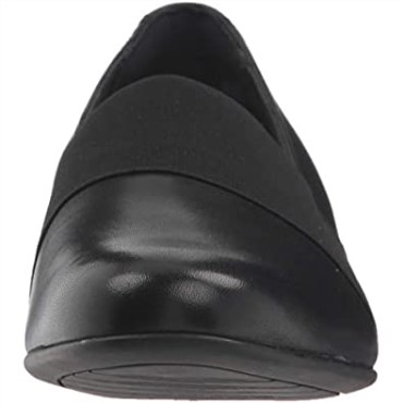 Mocasines Mujer Un Blush Loafer Negro Cuero Clarks