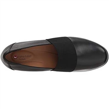 Mocasines Mujer Un Blush Loafer Negro Cuero Clarks