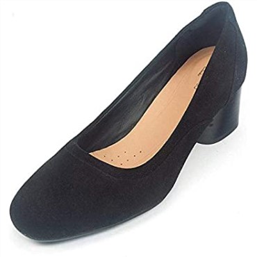Zapato De Salon Un Cosmo Step De Mujer Clarks Ante Negro