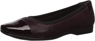 Gorra Un Darcey Mujer Ballet Flat Berenjena Nubuck Lthr Combi Clarks