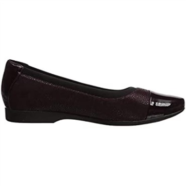 Gorra Un Darcey Mujer Ballet Flat Berenjena Nubuck Lthr Combi Clarks
