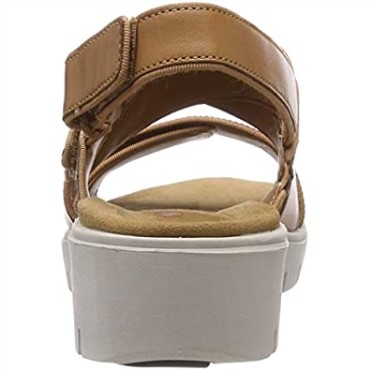 Sandalias De Mujer Un Karely Dew Sling Back Clarks Marron Cuero Tostado Claro