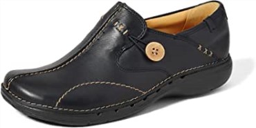 Mocasines Mujer Un Loop Clarks Negro