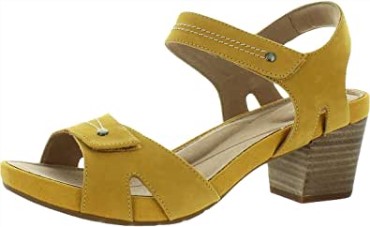Sandalia De Tacón Mujer Un Palma Vibe Clarks Amarillo Bajo Piel