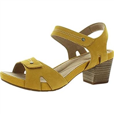Sandalia De Tacón Mujer Un Palma Vibe Clarks Amarillo Bajo Piel