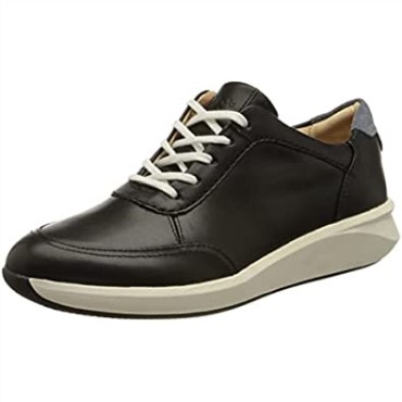 Zapatilla Un Rio Mix Mujer Azul Marino Piel Clarks