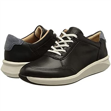 Zapatilla Un Rio Mix Mujer Azul Marino Piel Clarks
