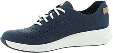 Zapatos De Mujer Un Rio Anudados Clarks Navy Nubuck