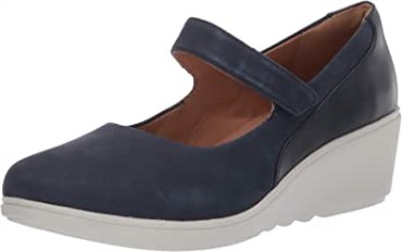 Zapato Mujer Un Tallara Ivy Plataforma Clarks Navy Nubuck Cuero Combi