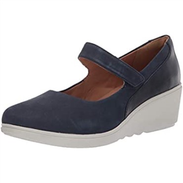 Zapato Mujer Un Tallara Ivy Plataforma Clarks Navy Nubuck Cuero Combi