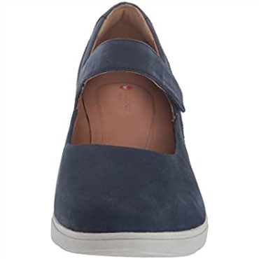 Zapato Mujer Un Tallara Ivy Plataforma Clarks Navy Nubuck Cuero Combi