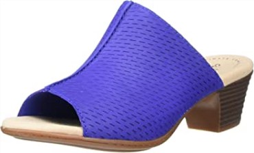 Sandalia De Tacón Valarie Caddy Para Mujer Clarks Nubuck Cobalto