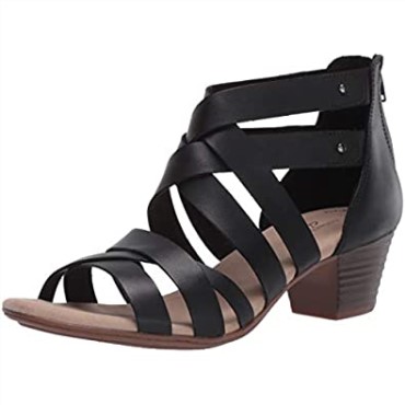 Sandalia De Tacón Mujer Valarie Dream Clarks Piel Negra